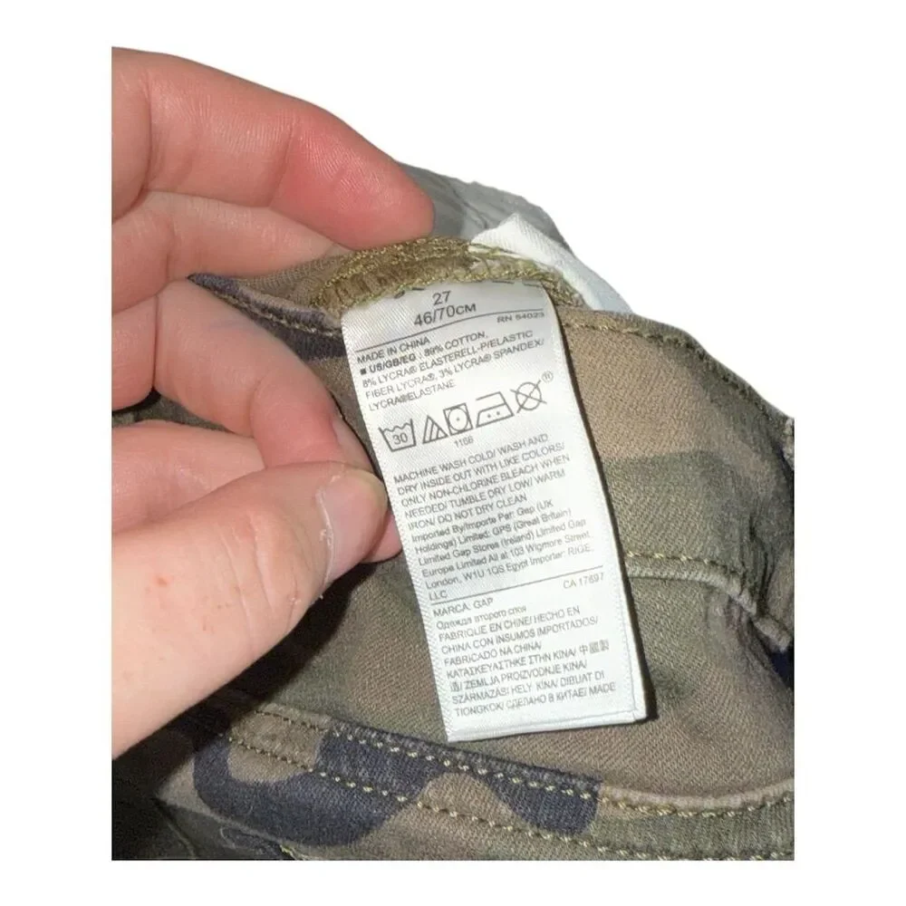 2026. Gap Women's Skinny Fit Camo Jeans Size 27 Multicolor Mid Rise‎ Denim